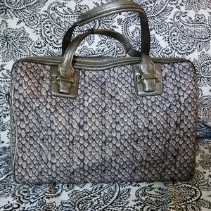 Coach Gray and Silver Shoulder Bag